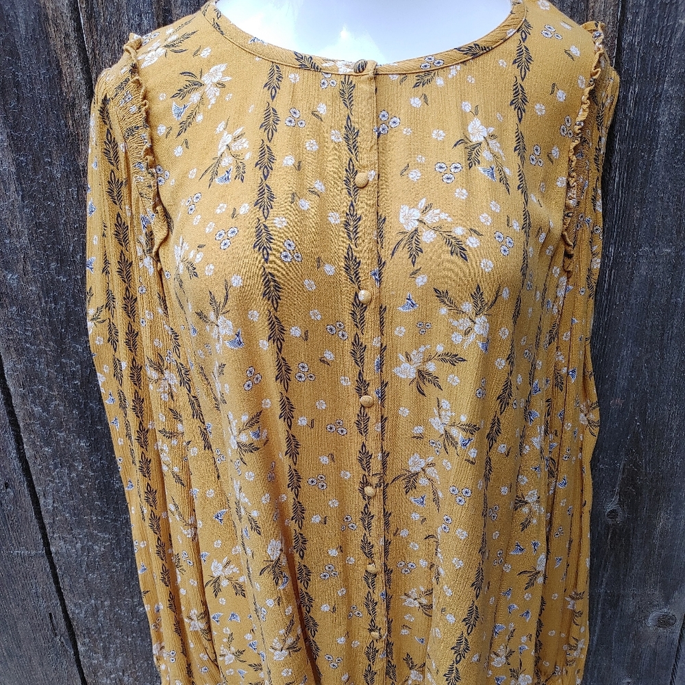 Sonoma Gold Color Peasant Blouse